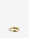 Monica Vinader Gold Plated Vermeil Silver Nura Reef Stacking Ring In Gold