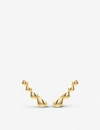 Monica Vinader Nura 18ct Yellow-gold Vermeil On Sterling Silver Teardrop Climber Earrings In Gold