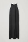 Cos Sleeveless Dress With Slits In Black