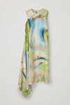 cos asymmetric silk dress with ties Cos Asymmetric Silk Dress With Ties In Black