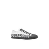 Burberry Larkhall Low-top Canvas Logo Sneakers In Optic White / Black