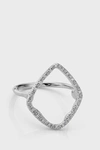 MONICA VINADER RIVA HOOP COCKTAIL DIAMOND AND SILVER RING,536478