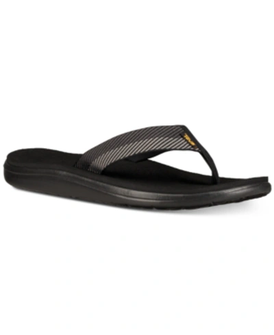 Teva Men's Voya Flip-flop Sandals Men's Shoes In Black/grey