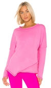 ALALA ALALA EXHALE SWEATSHIRT IN PINK.,ALAL-WK8