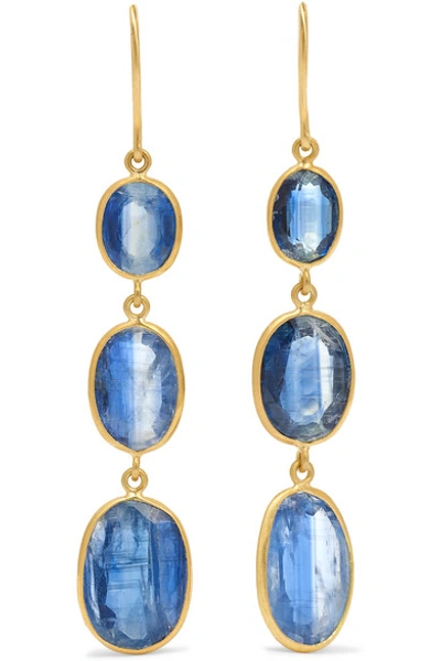 Pippa Small 18-karat Gold Kyanite Earrings