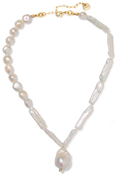 Anita Berisha Seashore Pearl Necklace In Gold