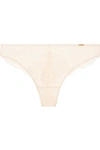 CHANTELLE PYRAMIDE STRETCH-LACE AND TULLE BRIEFS