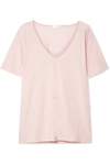 SKIN OLMA MÉLANGE PIMA COTTON-JERSEY PAJAMA TOP