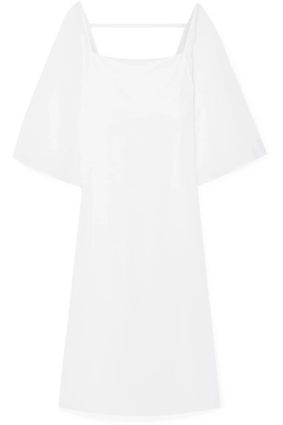 Skin Josephina Voile-trimmed Pima Cotton-jersey Nightdress In White