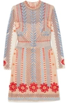 TEMPERLEY LONDON TEAHOUSE EMBROIDERED TULLE MINI DRESS