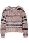 BRUNELLO CUCINELLI SEQUIN-EMBELLISHED STRIPED CHUNKY-KNIT jumper