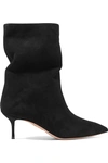 AQUAZZURA VERY BOOGIE 60 SUEDE ANKLE BOOTS