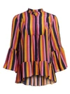 FIGUE Livia Striped Silk Blouse