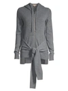 MICHAEL KORS Cashmere Tie-Waist Hoodie