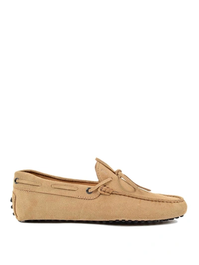 Tod's Lace Detail Suede Loafers