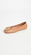 Tory Burch Minnie Travel Ballet Flats In Brown