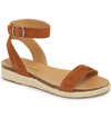 Lucky Brand Garston Espadrille Sandal In Peanut Suede