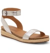 Lucky Brand Garston Espadrille Sandal In Silver Leather