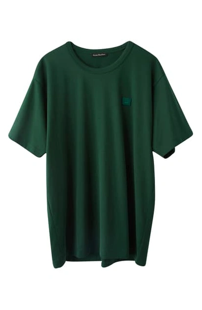 Acne Studios Nash Face Tee In Dark Green