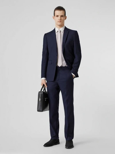 Burberry Classic Fit Wool Suit In Navy