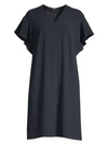 ESCADA WOMEN'S DHELLIA FLUTTER SLEEVE SHIFT DRESS,0400010875830