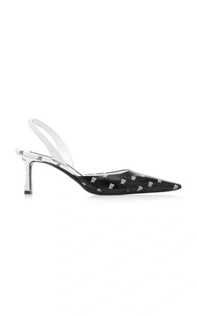 Alexander Wang Grace Mismatched Two-tone Leather Pumps In Black/white
