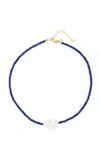 JOIE DIGIOVANNI GOLD-FILLED; LAPIS LAZULI AND PEARL NECKLACE,752860
