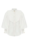 AJE MIMOSA QUILTED LINEN AND SILK-BLEND SHIRT,19AJ1166FW