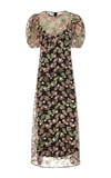 ALICE MCCALL CELESTIAL CREATURE FLORAL-EMBROIDERED TULLE MIDI DRESS,753220