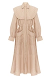AJE DESERT STONES QUILTED LINEN AND SILK-BLEND MIDI DRESS,19AJ5114FW