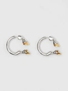 BURBERRY Palladium and Gold-plated Hoof Open-hoop Earrings