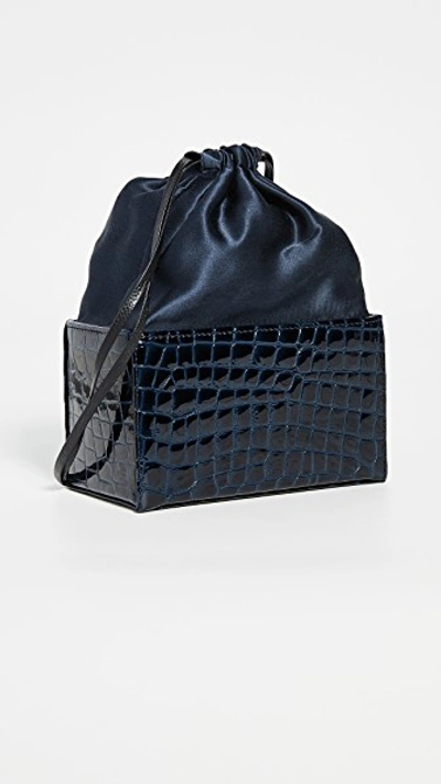 Altaire Box Bag In Blue Croc