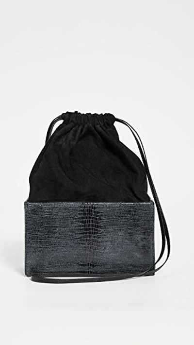 Altaire Box Bag In Black Anaconda