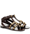TORY BURCH BLYTHE EMBELLISHED LEATHER SANDALS,P00400712