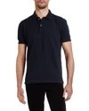 Tom Ford Logo Embroidery Cotton Polo Shirt In Blue