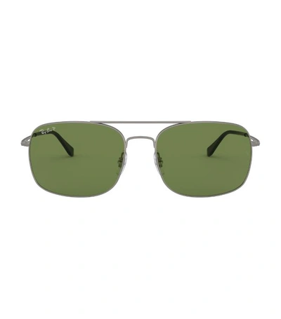 Ray Ban Rb3611 Sunglasses Gunmetal Frame Green Lenses Polarized 60-18