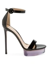 Gianvito Rossi Godiva 105 Patent-leather Platform Sandals In Black