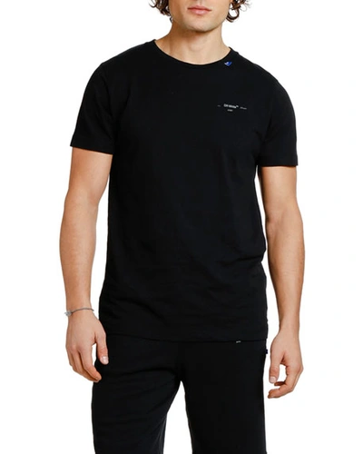 Off-white Oversize Backbone Print Cotton T-shirt In Black