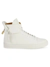 BUSCEMI UNISEX PEBBLED LEATHER HIGH-TOP trainers,0400098381150