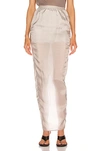 Rick Owens Pencil Midi Skirt In Oyster