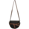 Loewe Small Gate Crossbody Bag In Soft Grained Calfskin In Black Pecan Color