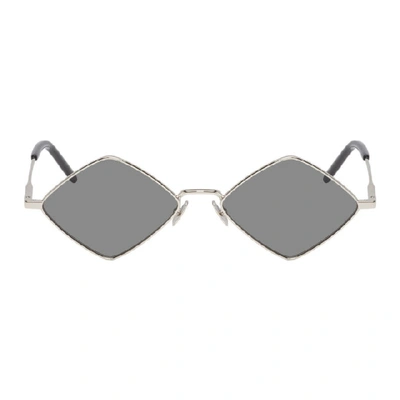 Saint Laurent New Wave Sunglasses In 038 Slvgrey