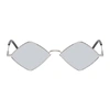 Saint Laurent Diamond Sunglasses In 040 Silver
