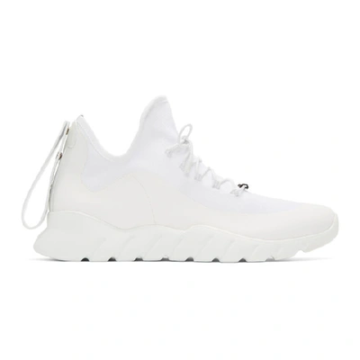 Fendi Men's Vocab High-top Sneakers In White