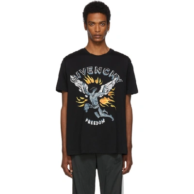 Givenchy Men's Freedom Icarus Graphic T-shirt In Black