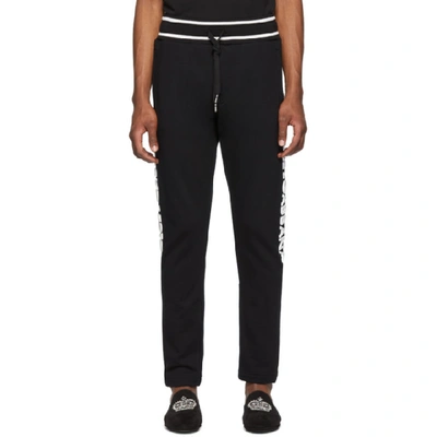 Dolce & Gabbana Dolce And Gabbana Black Logo Lounge Pants In N0000 Black