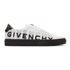 GIVENCHY GIVENCHY WHITE AND BLACK EMBROIDERED URBAN STREET SNEAKERS