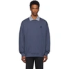 ACNE STUDIOS ACNE STUDIOS BLUE OVERSIZED FORBA FACE SWEATSHIRT