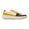 ACNE STUDIOS ACNE STUDIOS YELLOW AND WHITE PEREY LACE UP MIX SNEAKERS