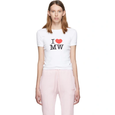 Vetements Fitted Cotton Jersey T-shirt In White